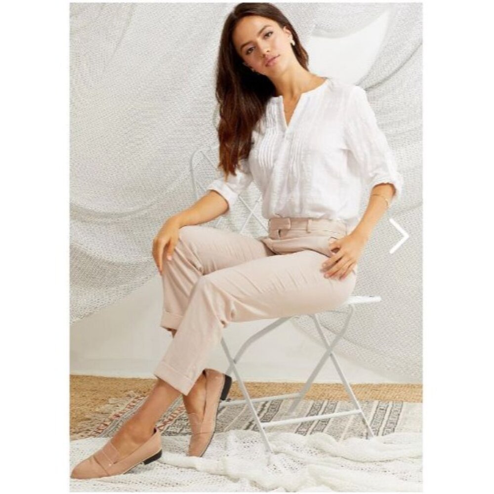 Pleione Women Clothing Button Down Cotton Shirt Blouse | Extra Small